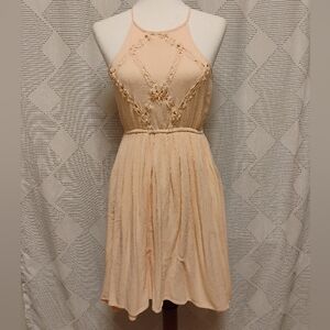 Mudd Elegant Peach Halter Dress Size Small